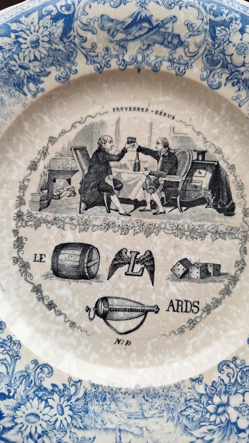 Assiettes Proverbes Rébus Creil et Montereau numero 10