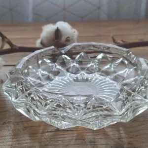 Cendrier Art Déco Italien en verre épais