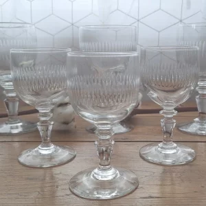 Lot de 6 verres Baccarat - Modèle Renaissance.