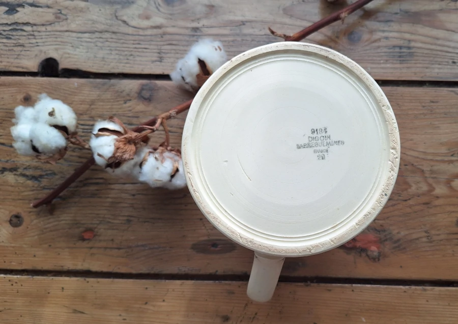 Pichet Digoin Sarreguemines - Années 1950 Dos