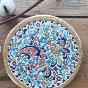 Assiette Artecer dorée 24k - Signée Milagro