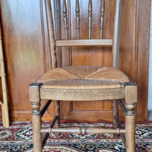 Lot de 4 chaises Baumann paillées - Fabriqué en France