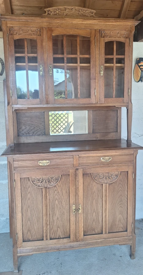 Buffet deux corps restauré Art Nouveau - Art Déco