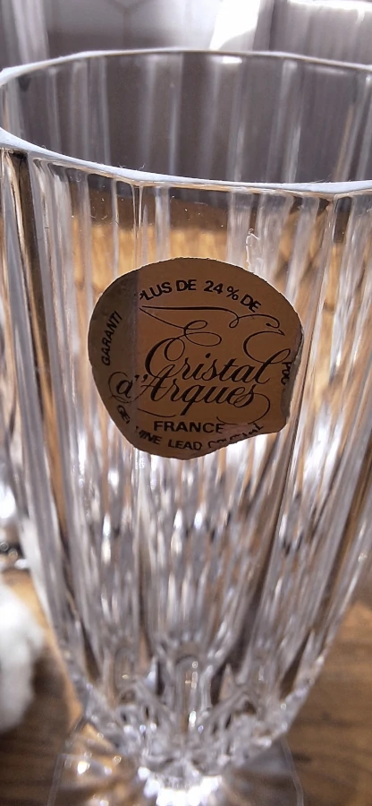 Lot de 3 flûtes à champagne Cristal d'Arques - Modèle Bretagne Etiquette