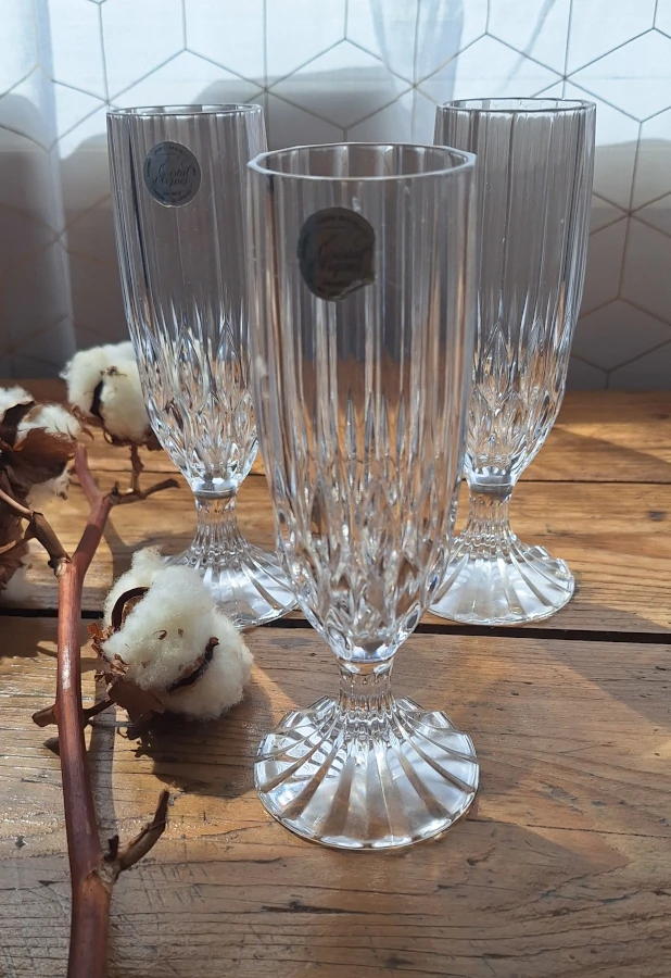 Lot de 3 flûtes à champagne Cristal d'Arques - Modèle Bretagne