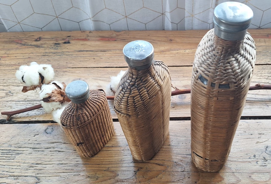 Ensemble de 3 gourdes de pèlerin (1930-1950) Coté