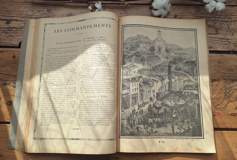 Catéchisme en images de 1932 Gravure