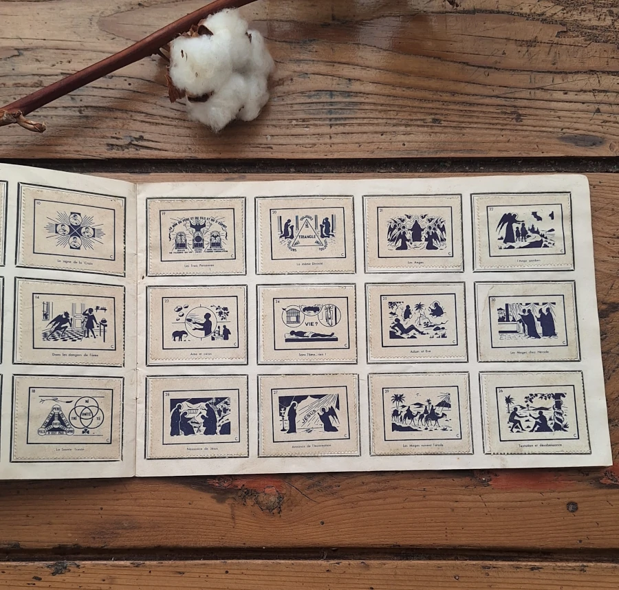 Livret de catéchisme ancien - Méthode Bernadette 100 Etiquettes